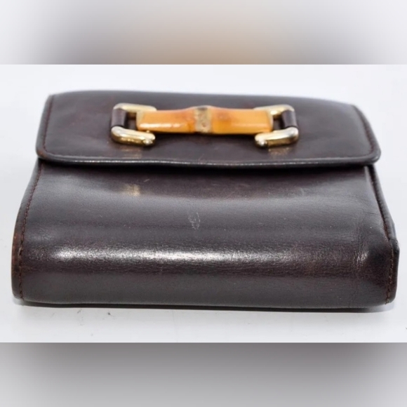 GUCCI Bamboo KISSLOCK designed by TOM FORD for GUCCI! LEATHER WALLET HARDWARE - Picture 2 of 11